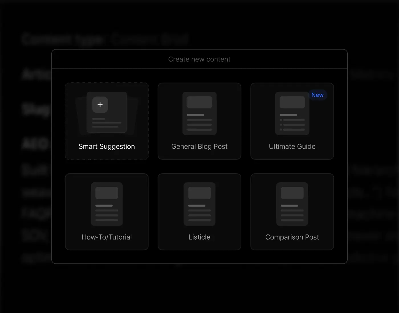 Contection provides proven templates to generate content